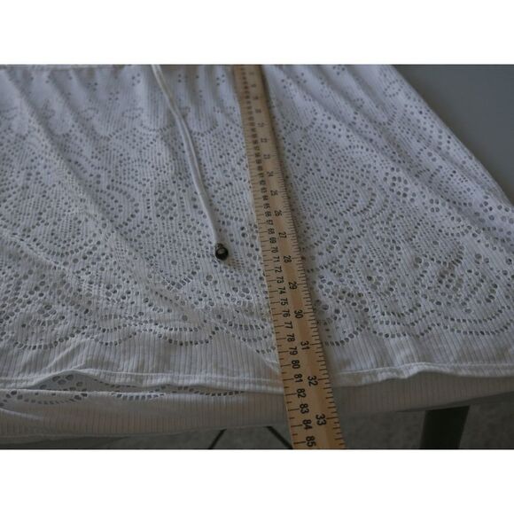 DOTTI Gypsy Gem Crochet Tunic Cover-Up White S #1719-B6 - Picture 7 of 9